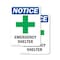 Signmission Emergency Shelter, 12 in W x Rectangle, Plastic OS-2PACK-NS-P-1218-V-11896 - alternate 1